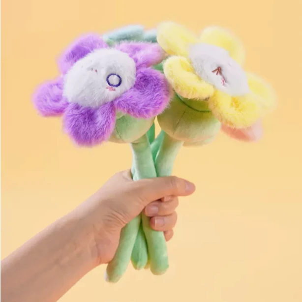 MAYTREE转钱花太阳花毛绒玩具拉线转运花束玩偶生日礼物创意女生