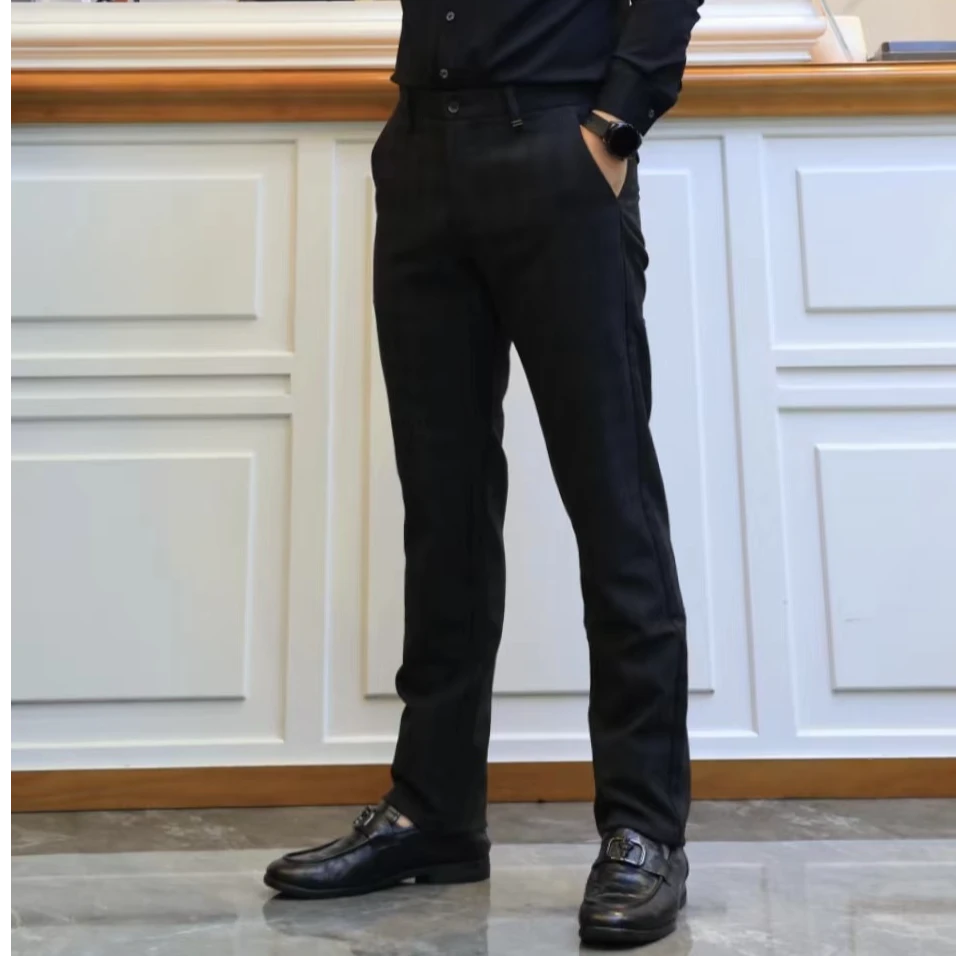 帕萨度男士商务休闲修身版格子休闲裤99420