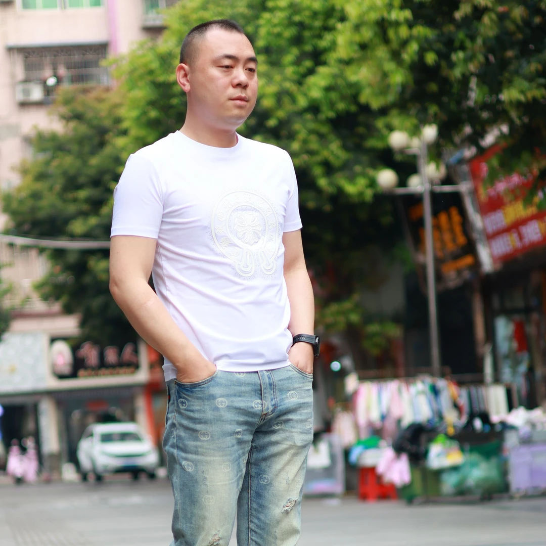 男士夏季圆领修身时尚休闲百搭潮流T恤WF5950