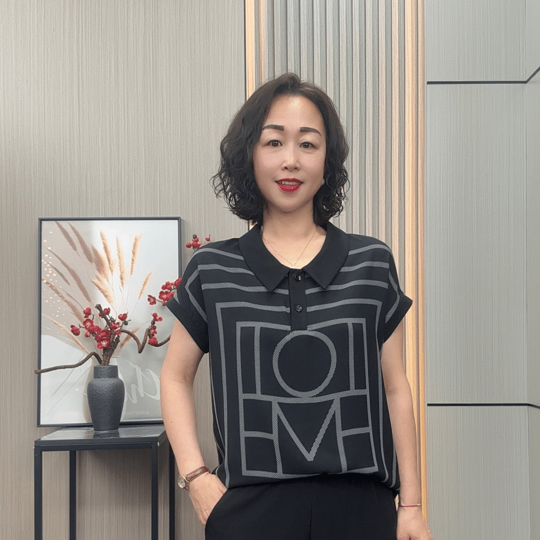 夏季短袖新款妈妈装时尚洋气气质宽松显瘦休闲百搭中老年翻领小衫