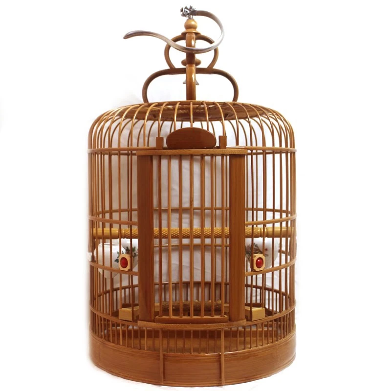 精品画眉鸟笼30 33 36川笼广西特色鸟笼八哥笼手工笼大号竹制鸟笼