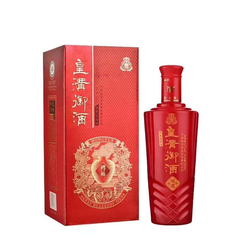 皇沟御酒鸿运老窖酿酒河南五粮酿造瓶装浓香型名酒52度500ml*6