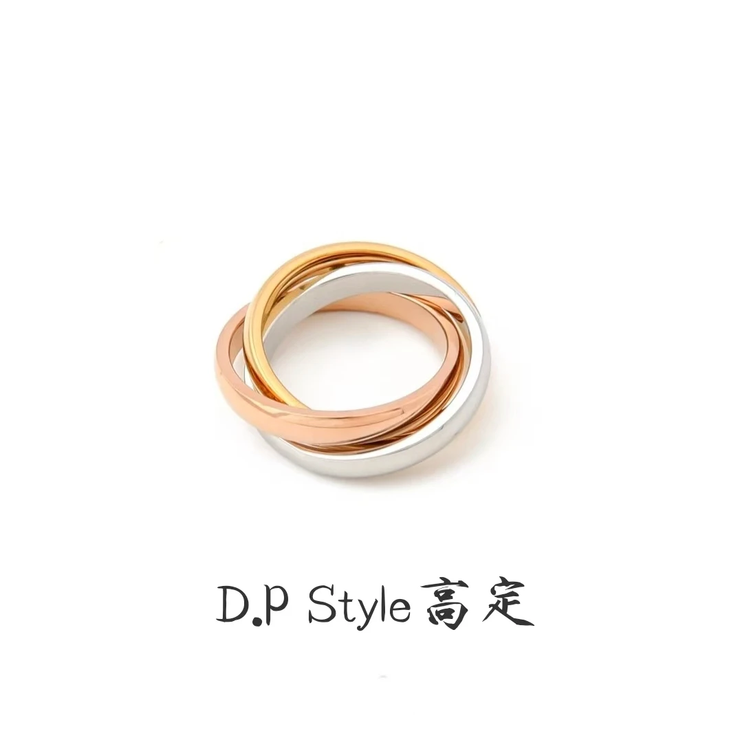 铜合金戒指 时尚经典吧金色中古轻奢戒指三生三世指环首饰M015