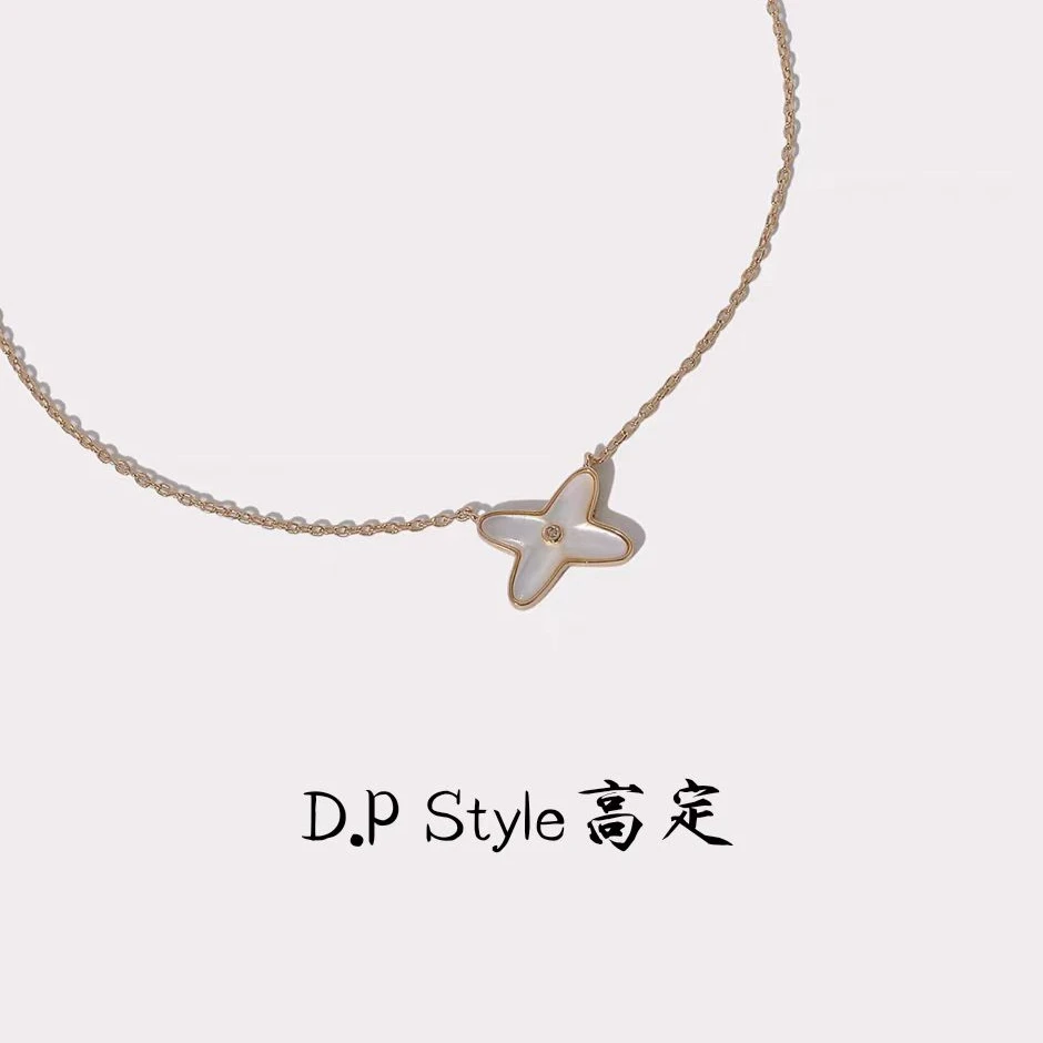 合金项链 时尚经典百搭小众气质项链饰品颈链白色锁骨链insD036