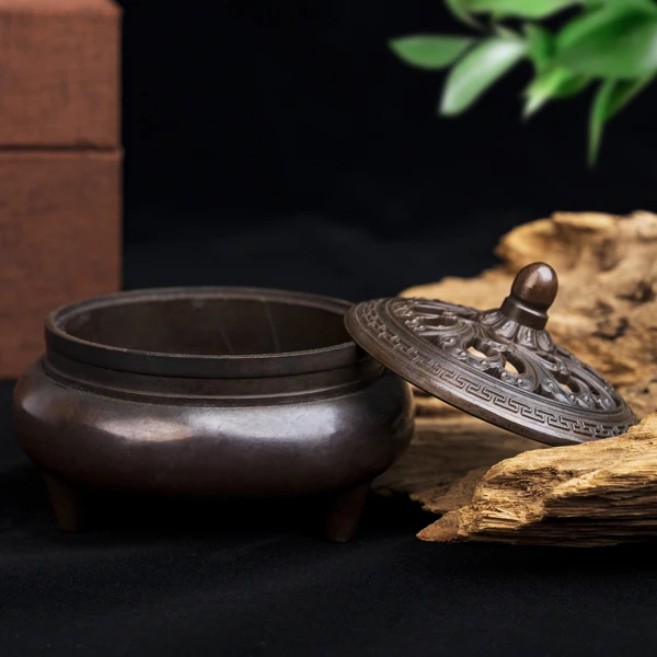 一个仿古铜盘香炉-新