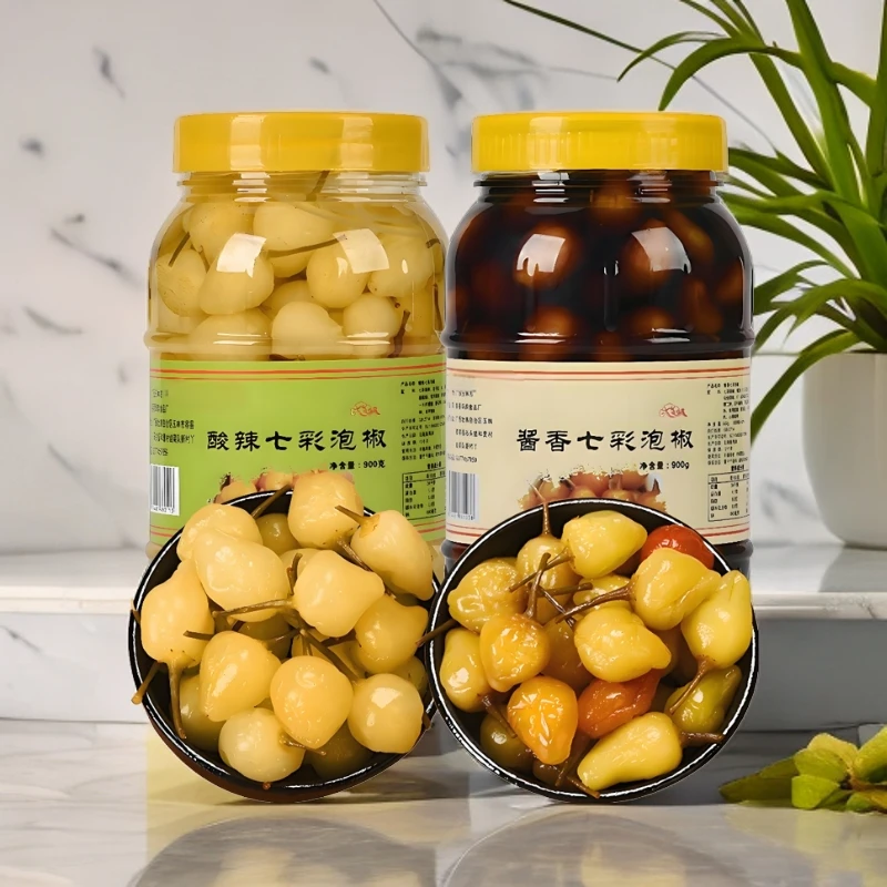 广西七彩泡椒产品腌制类新鲜酱香酸辣味正宗大瓶装下饭菜美味好吃