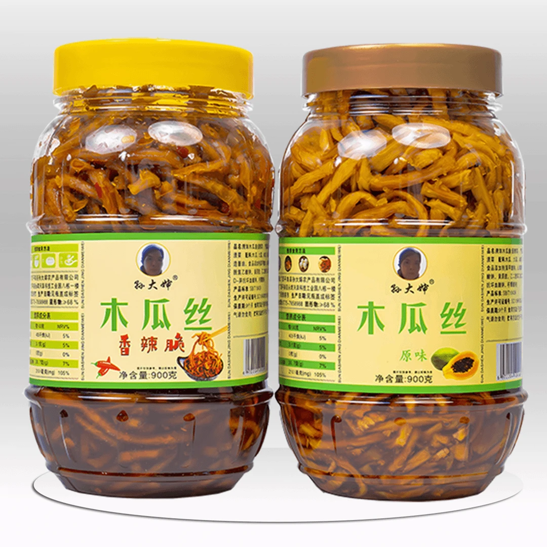 广西特产酱香木瓜丝香辣早餐腌制开胃脆爽酱菜新日期送粥下饭咸菜