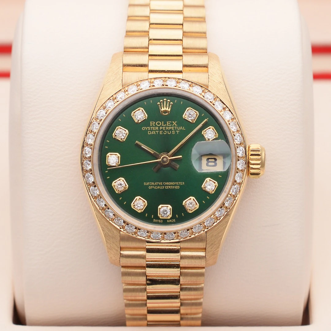 99新 Rolex/劳力士 爱换/女装日志型69178/26mm/18K黄金/机械女表