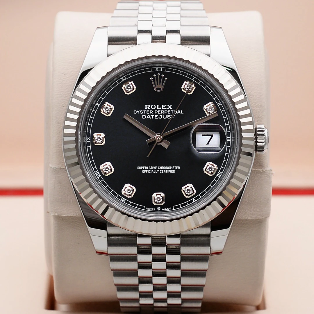 99新 Rolex/劳力士 泽泰日志126334黑盘间白金原钻41mm/自动机械