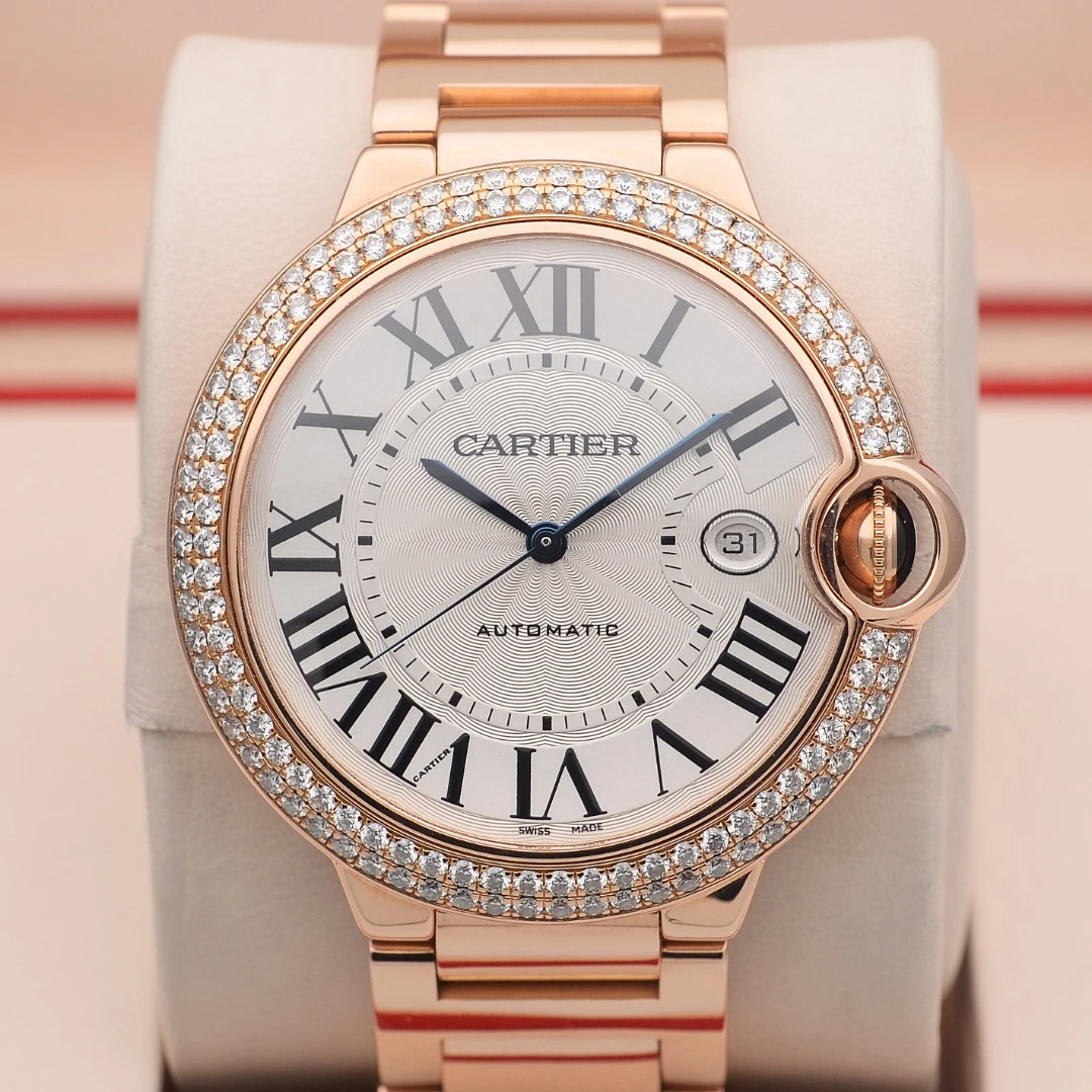 99新 Cartier/卡地亚 爱换/蓝气球WE9008Z3玫瑰金原钻/42mm/男表