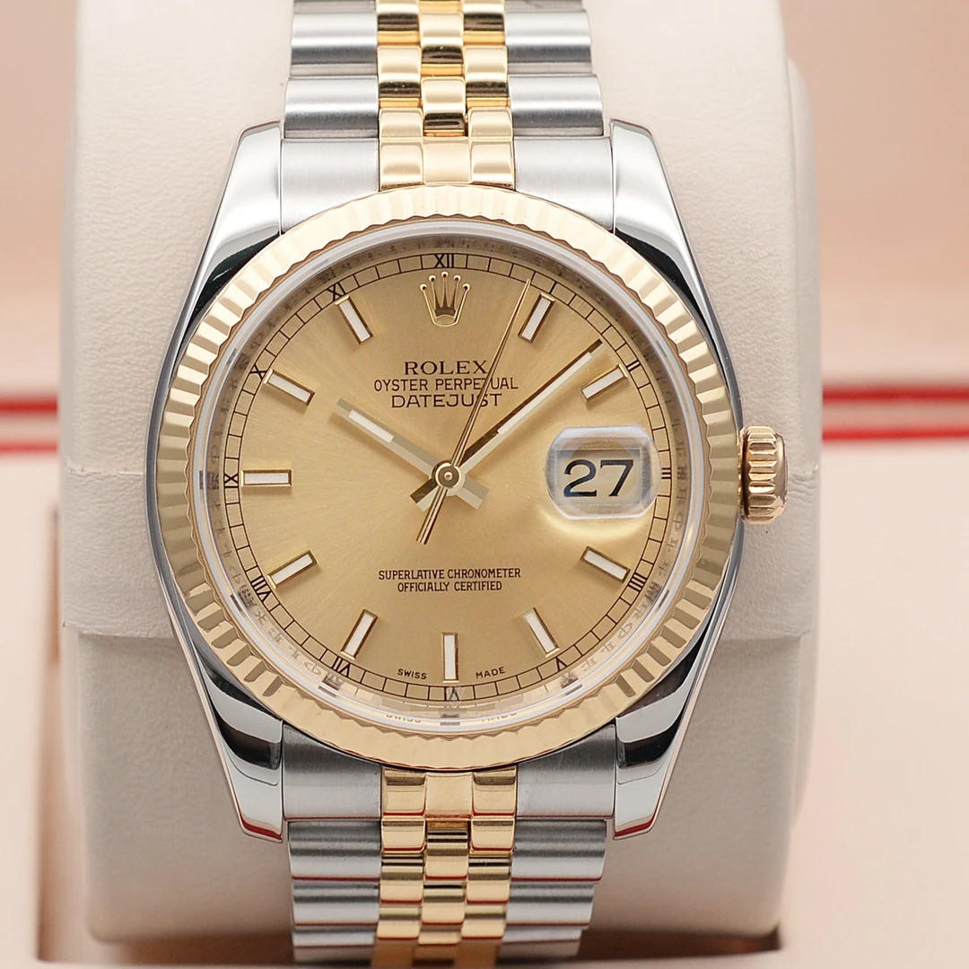 99新 Rolex/劳力士 泽泰/日志型116233香槟盘/间金/36mm/自动机械