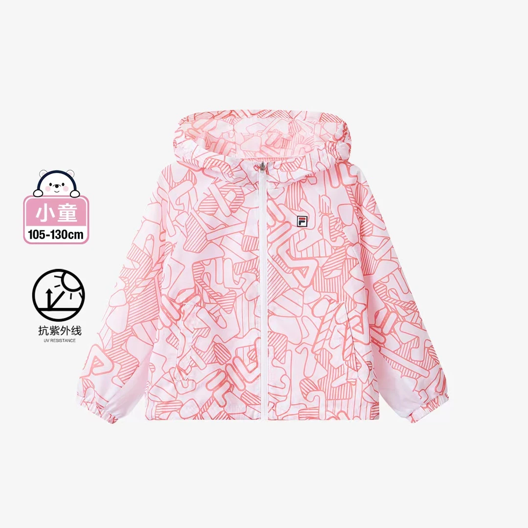 FILAKIDS斐乐儿童夏季女小童运动户外抗紫外防晒外套K11G422704