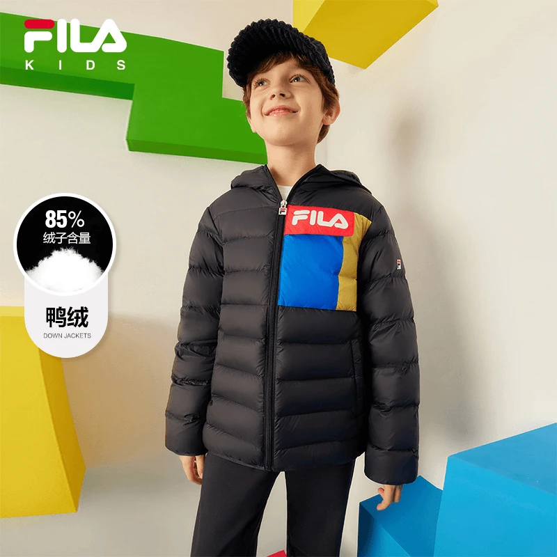 FILAKIDS斐乐冬季新款中大童时尚保暖舒适加厚SC羽绒服K62B441902