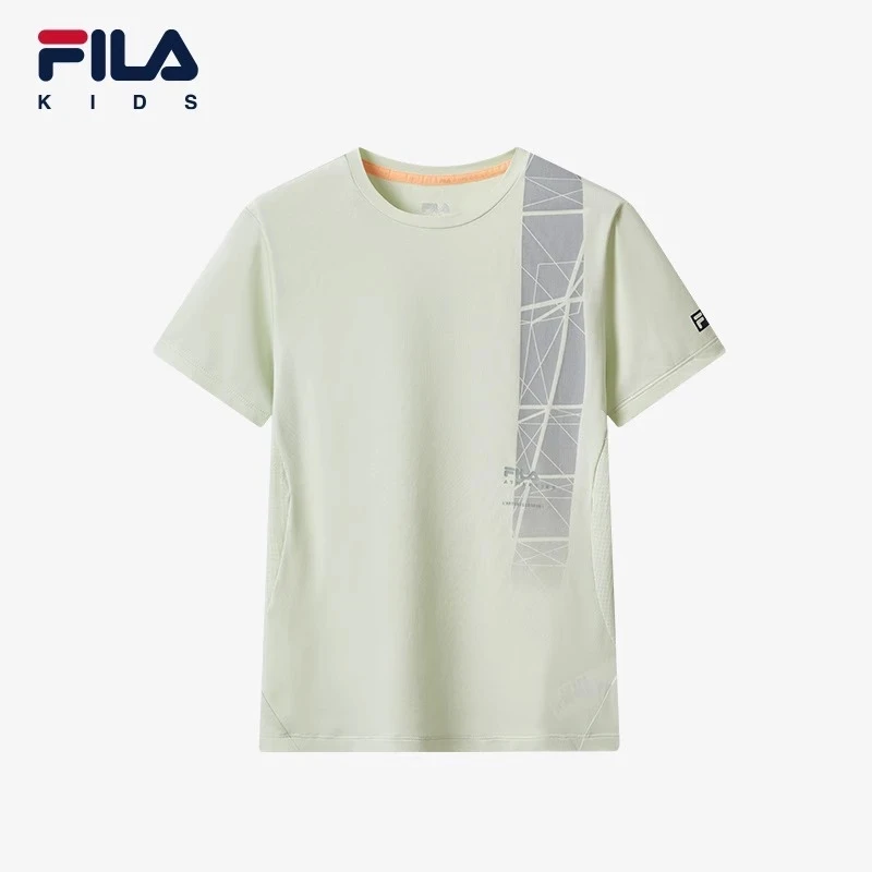 FILA斐乐儿童夏季速干短袖中大童时尚运动排湿T恤K12B423139FLG