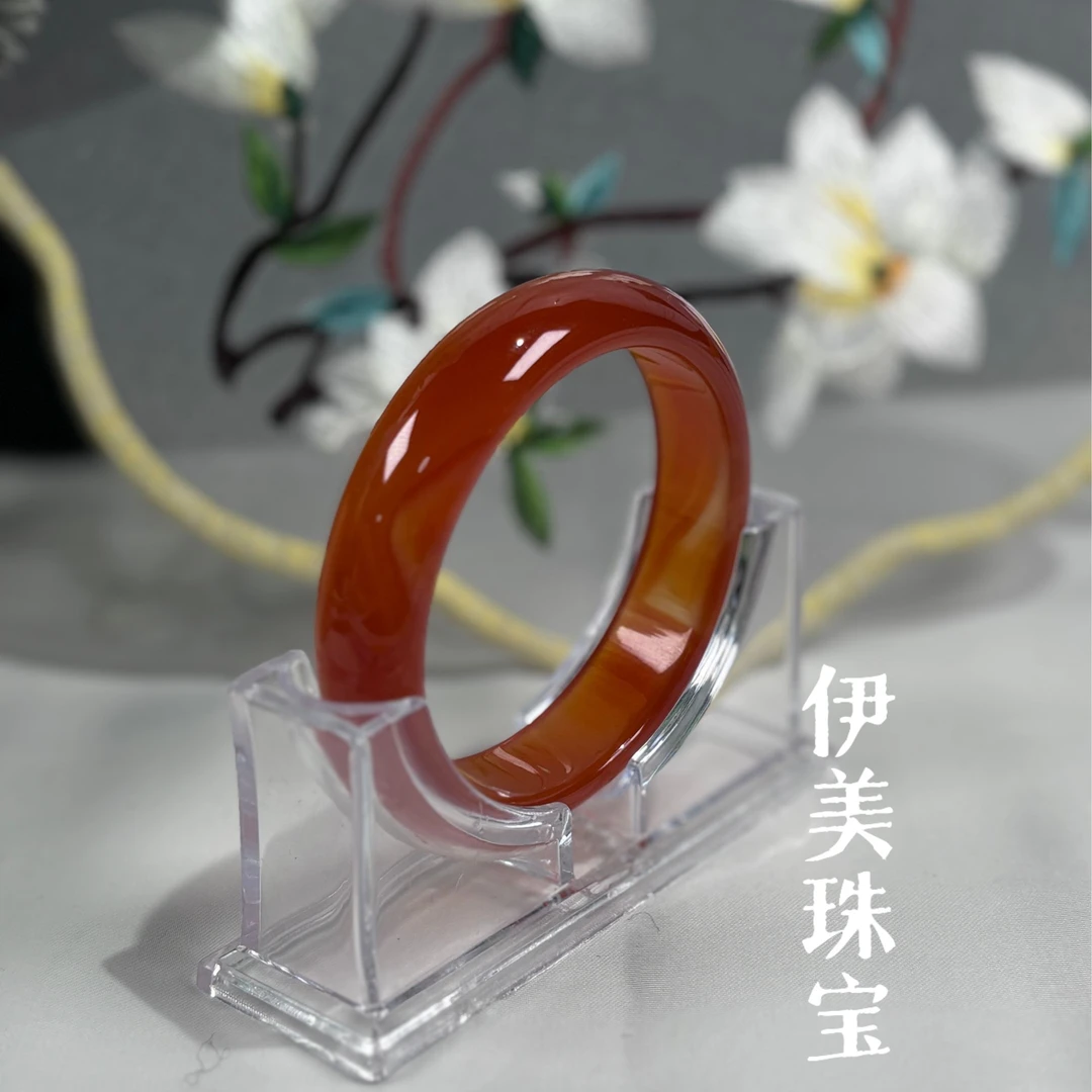 天然满江红富贵显白玛瑙手镯（多样性发一）