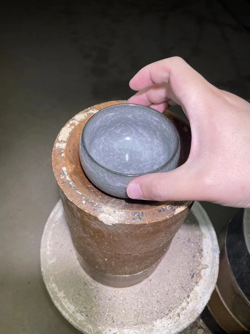 【闪购商品】 瓷茶盏   黑冰裂茶盏  礼盒装
