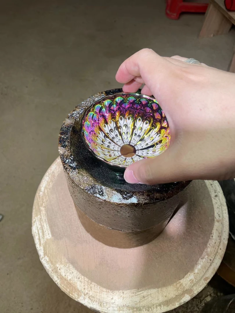 【闪购商品】瓷茶盏  七彩花型茶盏 礼盒装