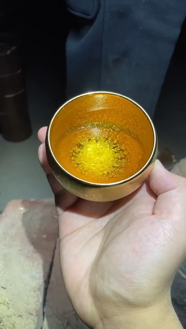 【闪购商品】瓷茶盏禅定器型 双面金色茶盏 礼盒装