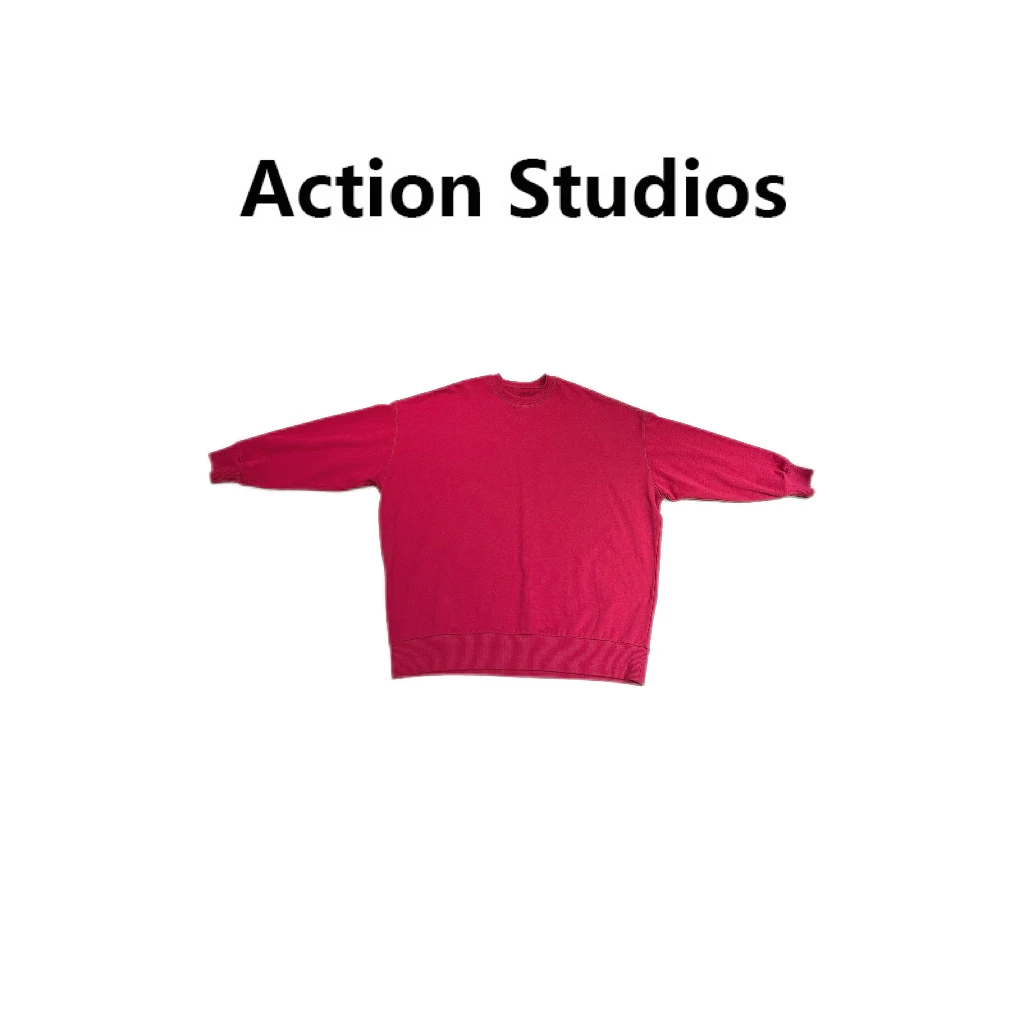 Action Studios大大 推荐中长款圆领长袖打底时尚纯色卫衣WW7393