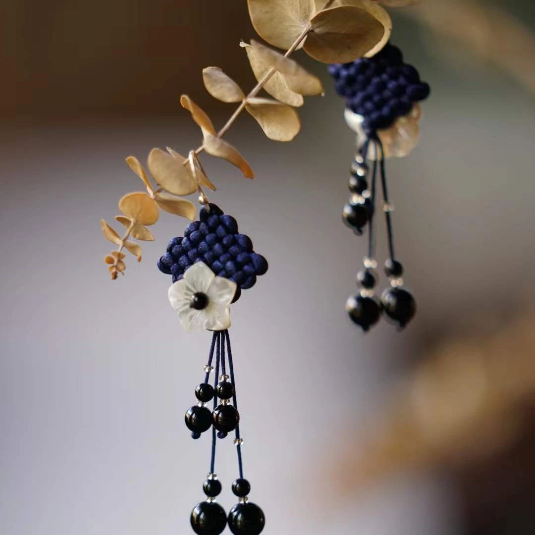 非金属陶瓷耳饰  游尘衣物/薰衣草耳环