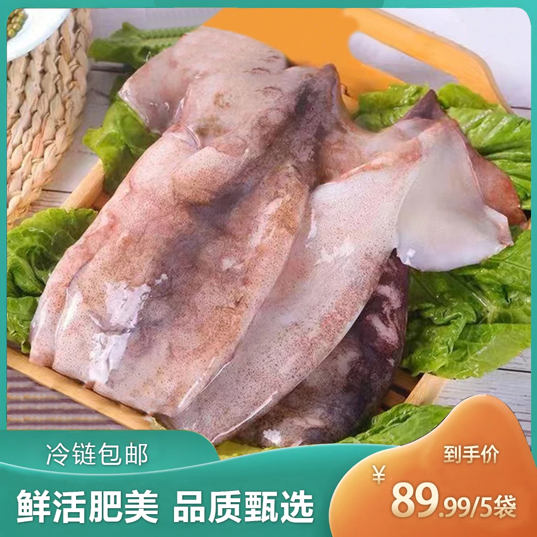 【厂家宠粉大促，300单福利】海域大鱿鱼 烧烤火锅食材 5斤ww