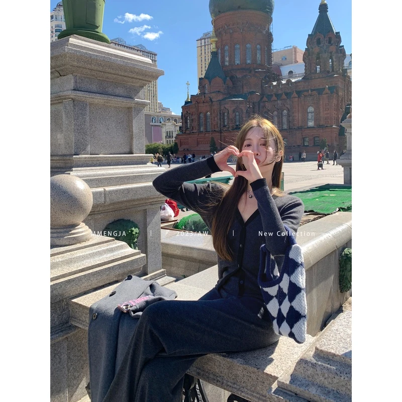 【MMENGJA】S曲线巨显身材 法式慵懒风两件套女优雅显瘦气质套装