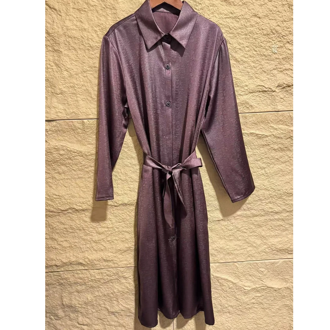 0567  夏季新款女士时尚气质收腰系带风衣