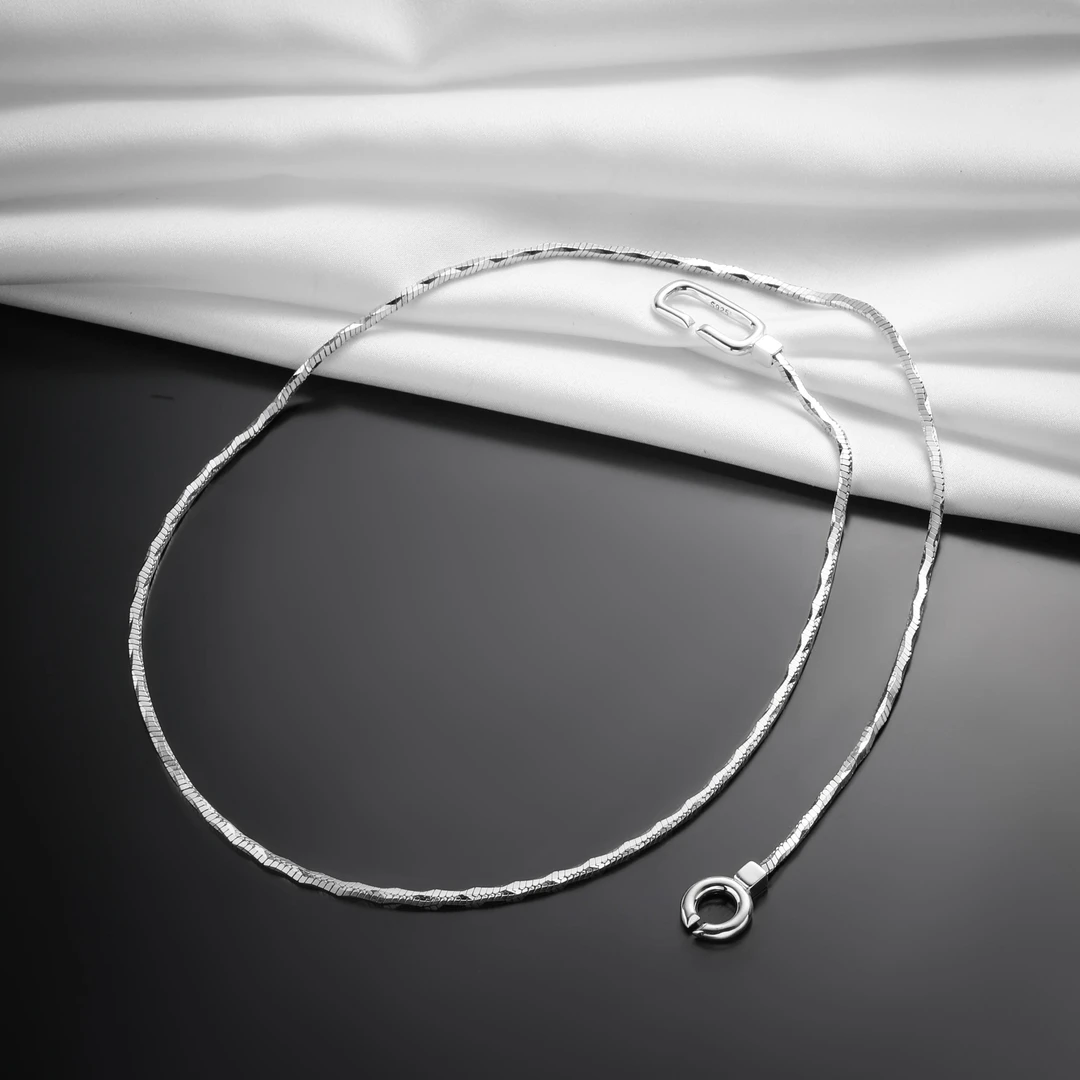 坠链均925银 优雅韵蛇骨扣项链（0051）百搭简约时尚