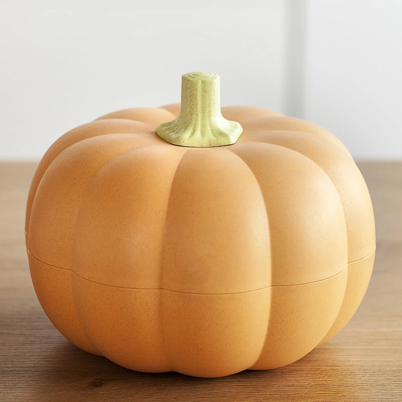 南瓜水果盆创意家用客厅网红糖果盒零食盘双层干果盘春节年货果篮