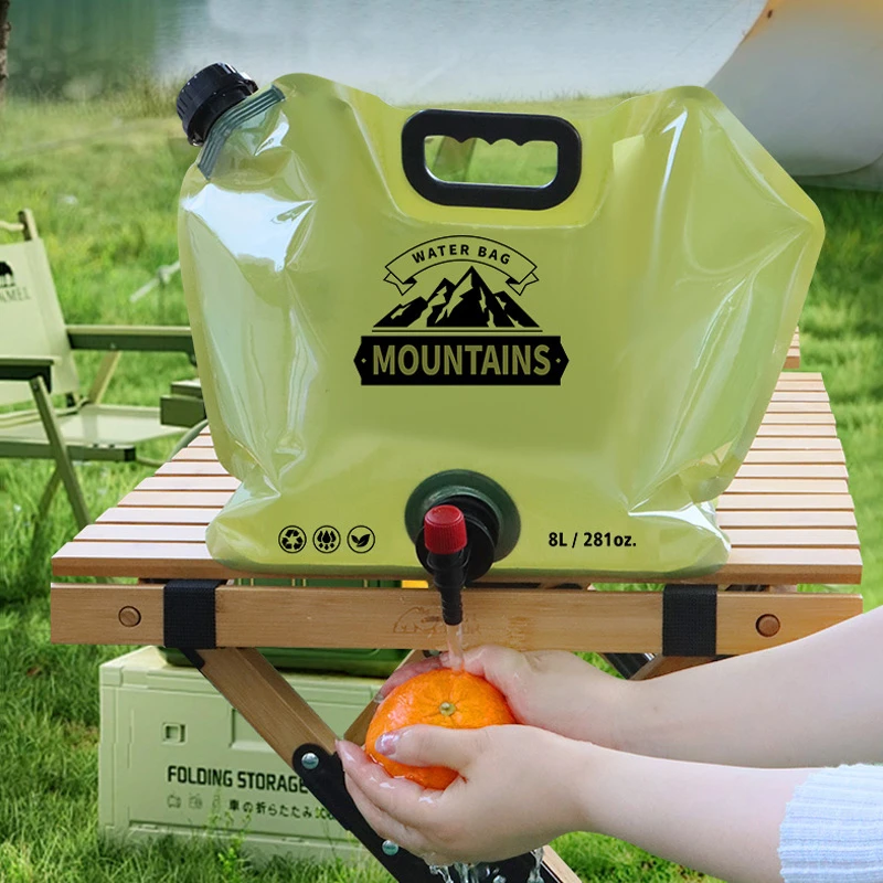 户外运动登山便携折叠水袋露营大容量加厚储水袋装水桶必备装备