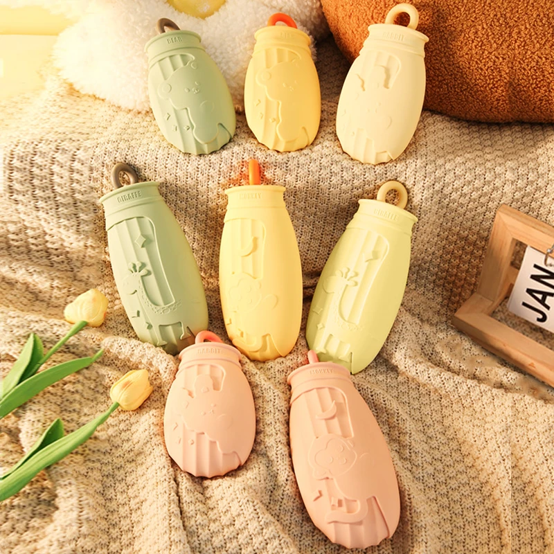 d硅胶热水袋注水暖水袋小号暖手宝暖宝宝婴儿热敷暖肚子可爱迷你