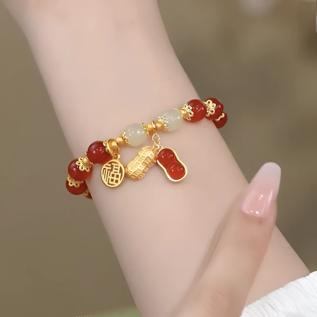 合金珐琅手链 好事花生福牌女款ins小众设计气质百搭手串轻奢礼物