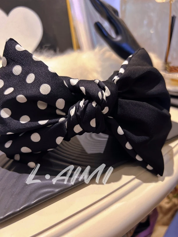 【L•AiMi】【梦境波点】减龄蝴蝶结波点高颅顶发箍头饰