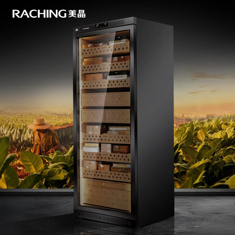 raching/美晶雪茄柜MON5800A智能水平线实木恒温恒雪松木保湿烟柜