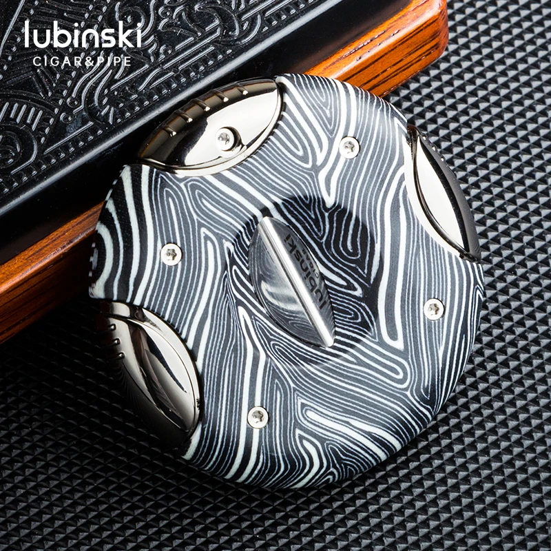 Lubinski鲁宾斯基圆形雪茄剪刀V型切口断头台便携半自动锋利顺ins