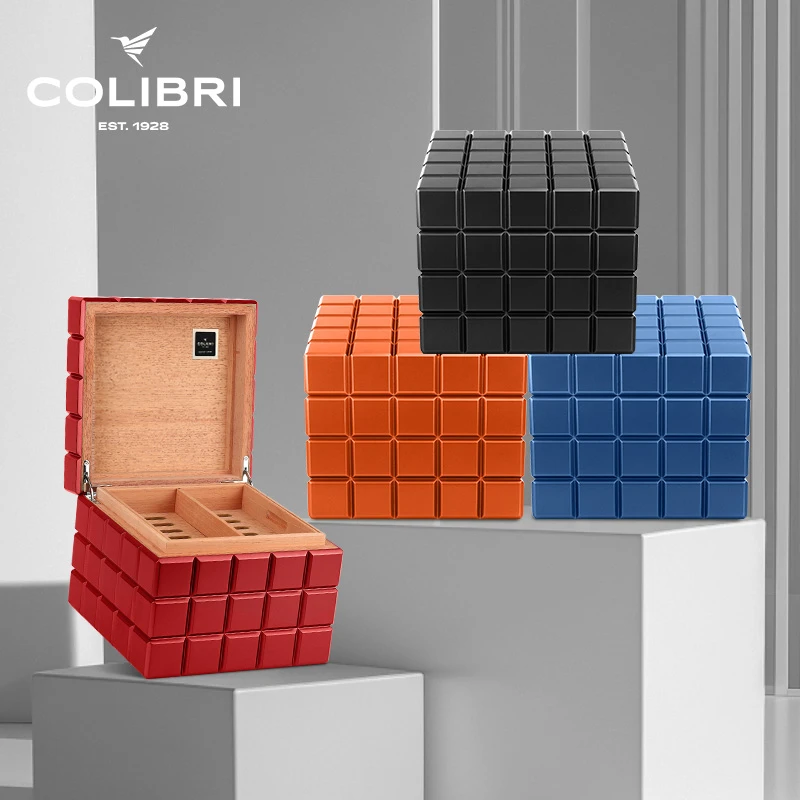 【新品】COLIBRI科乐比立方体雪茄保湿盒80只装雪松木保湿箱125