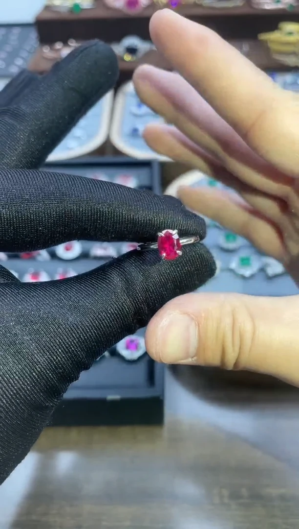 【闪购商品】红宝石戒指银S925镶嵌12