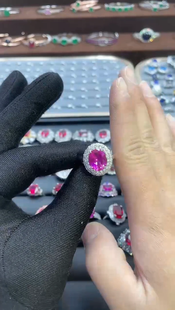 【闪购商品】红宝石戒指银S925镶嵌13