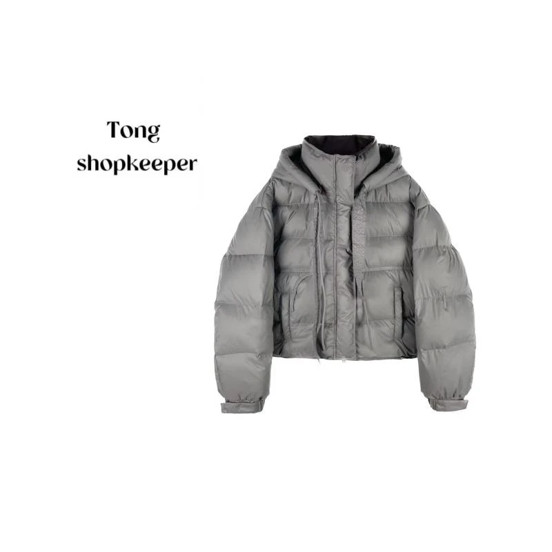 TS-QJ/彤掌柜1681140【红人上新】冬季24重磅防寒连帽抽绳条羽绒服