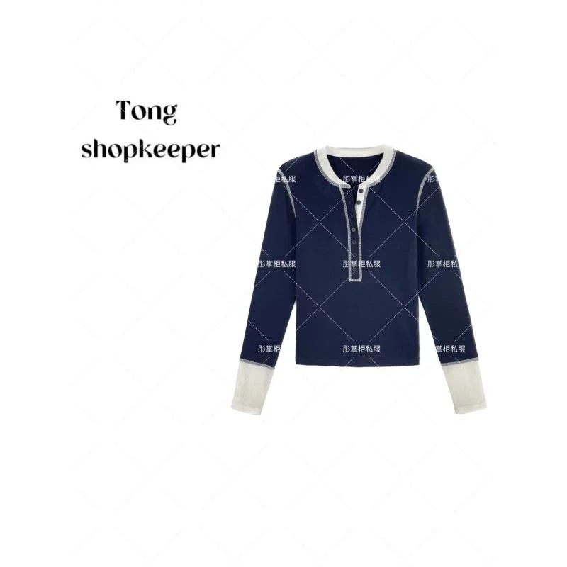 TS-QJ/彤掌柜168876【莱赛尔+羊毛】新款撞色拼接工艺设计师款长袖