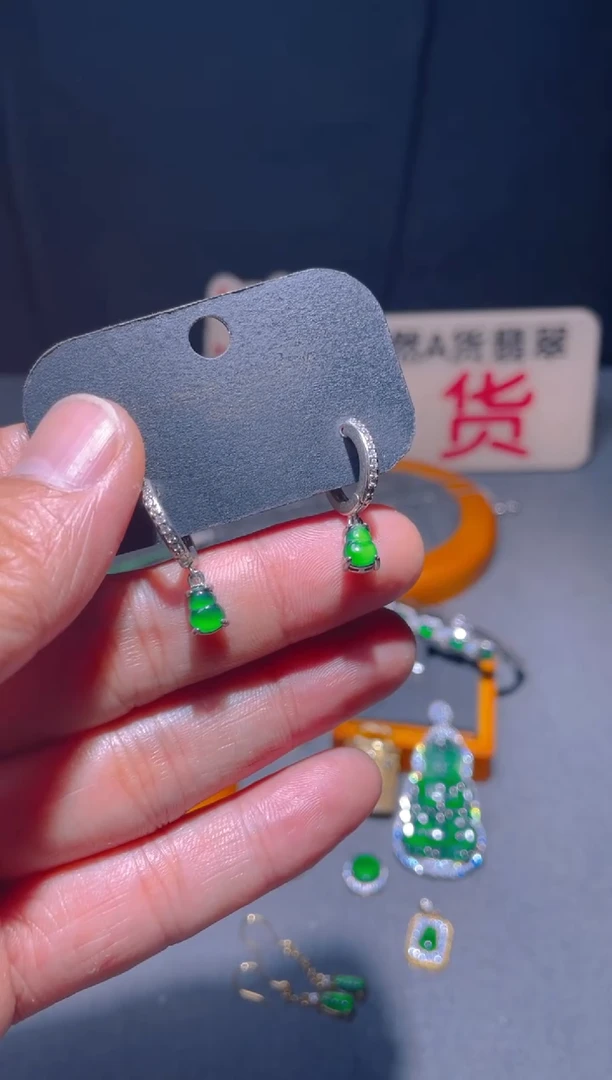 【闪购商品】翡翠耳饰未镶嵌