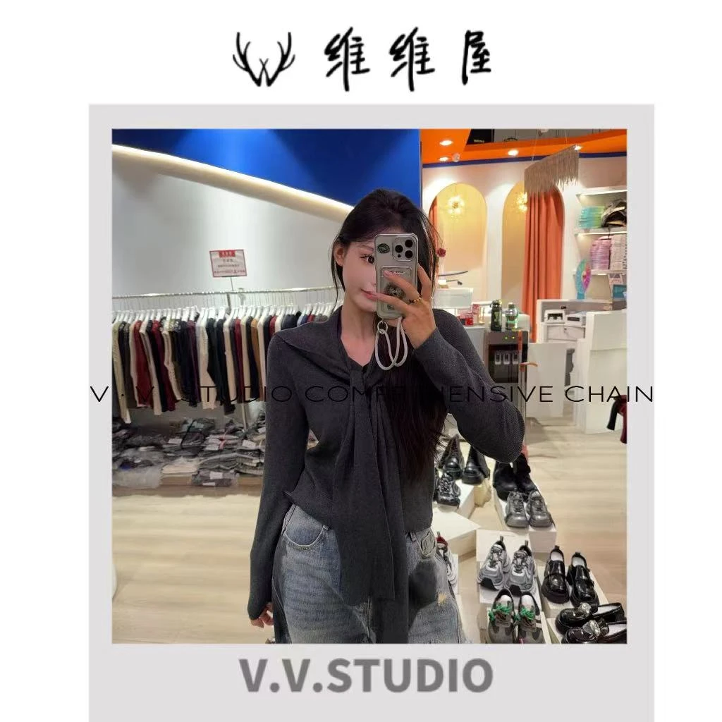 V·V·Studio-【披肩两件套】针织衫