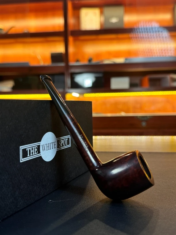 英国The white spot酒红色2109型号石楠木烟具内径18.9斗深37.1