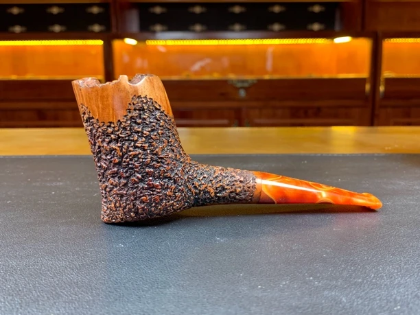 意大利帕斯库奇海岩手工石楠木烟具（内径20.5斗深48.5）