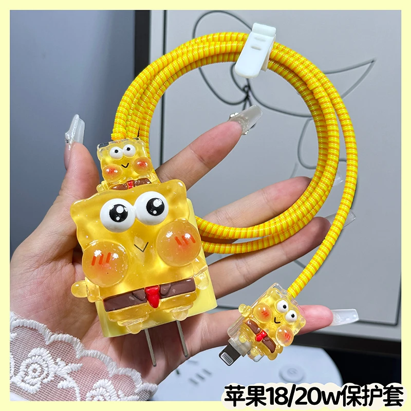 充电器保护套适用苹果20w快充12/13/14数据线缠绕线防折断保护绳