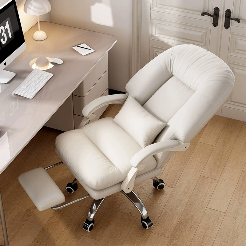 女生卧室舒适久坐懒人沙发椅可坐可躺护腰书桌椅书房直播升降转椅