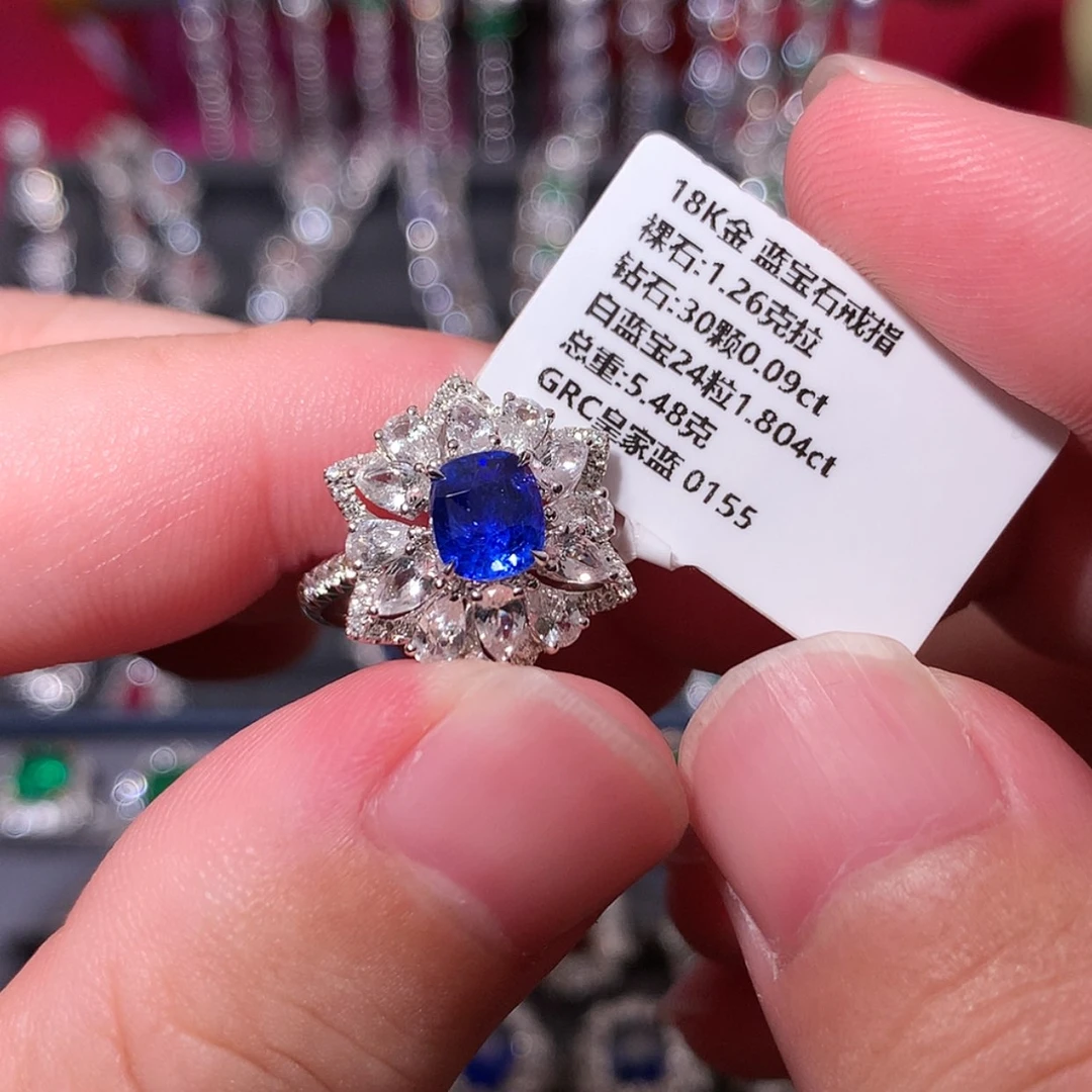 【闪购商品】蓝宝石戒指18K金镶嵌