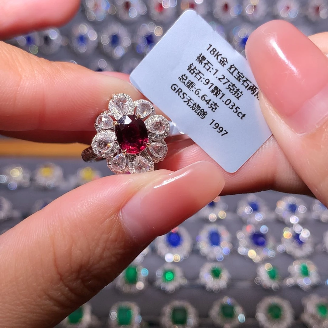 【闪购商品】红宝石戒指18K金镶嵌
