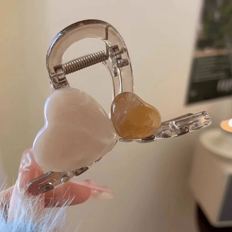 果冻色抓夹中号发卡高档可爱发夹女后脑勺盘发鲨鱼夹