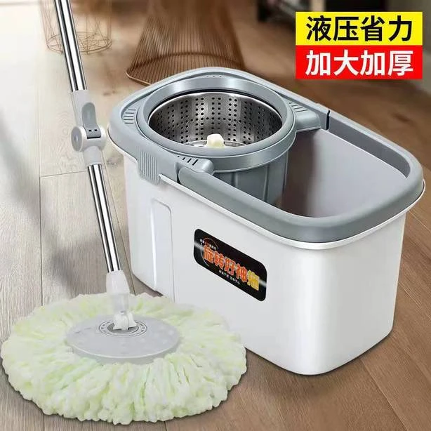 家用加厚拖把懒人套装干湿两用带轮免手洗双驱动省力旋转拖把批发